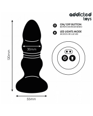 ADDICTED TOYS PLUG ANAL VIBRADOR THRUSTING Y LUZ LED CONTROL REMOTO