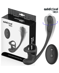 ADDICTED TOYS PLUG ANAL VIBRACION Y WAVING 360º Y ESTIMULADOR TESTICULOS