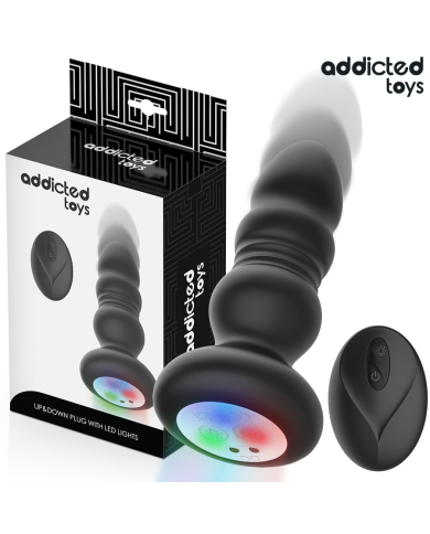 ADDICTED TOYS PLUG ANAL VIBRADOR THRUSTING Y LUZ LED CONTROL REMOTO