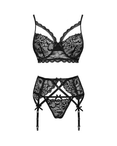 LIVCO CORSETTI FASHION MORIDAM LC 90552 SUJETADOR LIGUERO PANTY NEGRO L XL