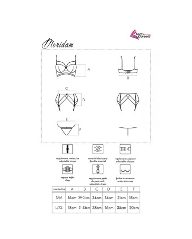 LIVCO CORSETTI FASHION MORIDAM LC 90552 SUJETADOR LIGUERO PANTY NEGRO L XL