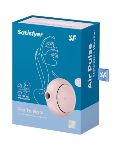 SATISFYER PRO TO GO 3 ESTIMULADOR Y VIBRADOR DOBLE ROSA