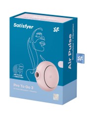SATISFYER PRO TO GO 3 ESTIMULADOR Y VIBRADOR DOBLE ROSA
