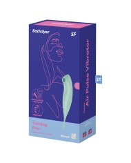 SATISFYER TWIRLING PRO AIR PULSE STIMULATOR VIBRATOR APP GREEN
