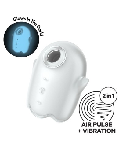 SATISFYER GLOWING GHOST AIR PULSE VIBRATOR WHITE