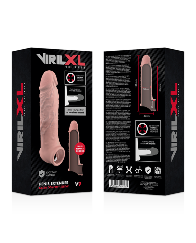 VIRILXL EXTENSION DE PENE LIQUID SILICONE V9 NATURAL VIRILXL EXTENSION DE PENE LIQUID SILICONE V9 NATURAL