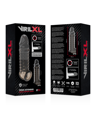 VIRILXL EXTENSION Y FUNDA DE PENE V11 NEGRO VIRILXL EXTENSION Y FUNDA DE PENE V11 NEGRO