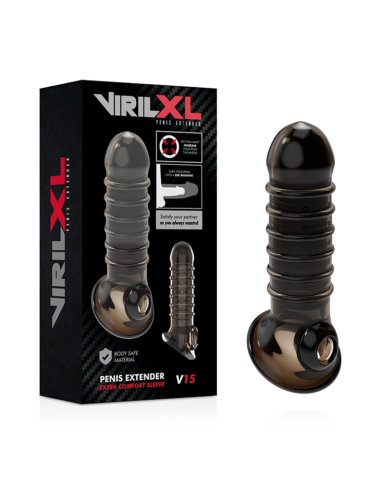 VIRILXL EXTENSION Y FUNDA DE PENE V15 NEGRO VIRILXL EXTENSION Y FUNDA DE PENE V15 NEGRO