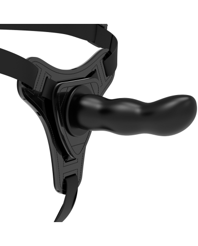 FETISH SUBMISSIVE HARNESS SILICONA NEGRO G SPOT 16 CM