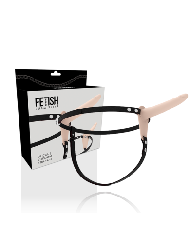 FETISH SUBMISSIVE HARNESS VIBRADOR SILICONA FLESH 15 CM FETISH SUBMISSIVE HARNESS VIBRADOR SILICONA FLESH 15 CM