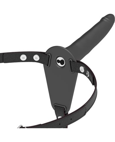 FETISH SUBMISSIVE HARNESS VIBRADOR SILICONA NEGRO 15 CM