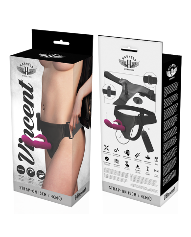 HARNESS ATTRACTION ARNES VIBRADOR RABBIT VINCENT 15 CM O 4 CM HARNESS ATTRACTION ARNES VIBRADOR RABBIT VINCENT 15 CM O 4 CM