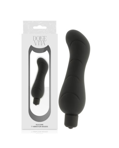 DOLCE VITA G SPOT VIBRADOR SILICONA NEGRO DOLCE VITA G SPOT VIBRADOR SILICONA NEGRO