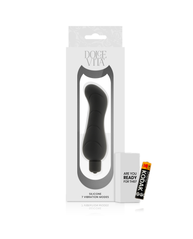 DOLCE VITA G SPOT VIBRADOR SILICONA NEGRO DOLCE VITA G SPOT VIBRADOR SILICONA NEGRO