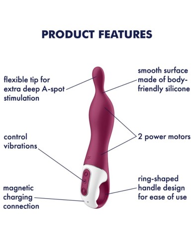 SATISFYER AMAZING 1 VIBRADOR PUNTO A BERRY SATISFYER AMAZING 1 VIBRADOR PUNTO A BERRY