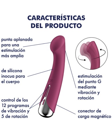 SATISFYER SPINNING G SPORT 1 VIBRADOR ROTADOR ROJO SATISFYER SPINNING G SPORT 1 VIBRADOR ROTADOR ROJO