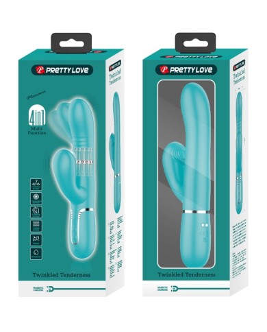 PRETTY LOVE VIBRADOR PUNTO G MULTIFUNCION VERDE AGUA