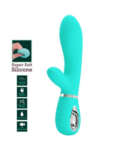 PRETTY LOVE THOMAS VIBRADOR PUNTO G MULTIFUNCION VERDE AGUA