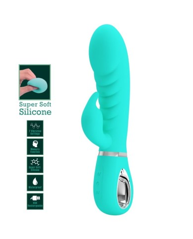 PRETTY LOVE PRESCOTT VIBRADOR PUNTO G MULTIFUNCION VERDE AGUA