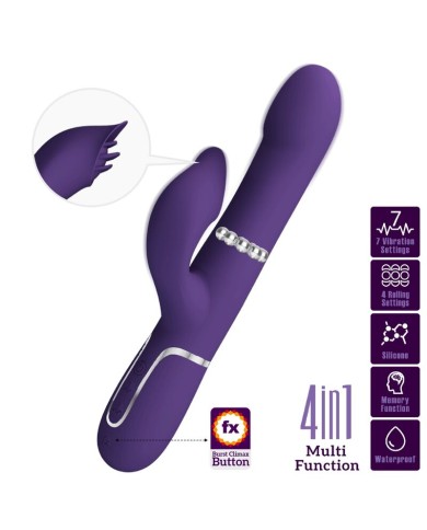 PRETTY LOVE ZALIN VIBRADOR RABBIT PERLAS 4 EN 1 MORADO PRETTY LOVE ZALIN VIBRADOR RABBIT PERLAS 4 EN 1 MORADO