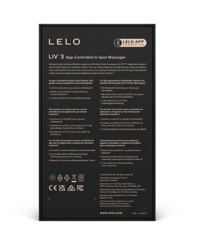 LELO LIV 3 ESTIMULADOR PUNTO G VIOLETA LELO LIV 3 ESTIMULADOR PUNTO G VIOLETA