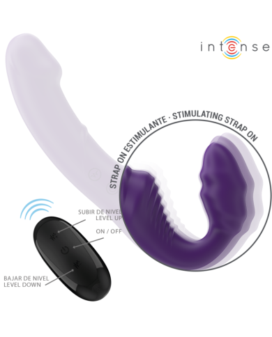 INTENSE JILL VIBRADOR DOBLE 20 CM VIOLETA CONTROL REMOTO INTENSE JILL VIBRADOR DOBLE 20 CM VIOLETA CONTROL REMOTO