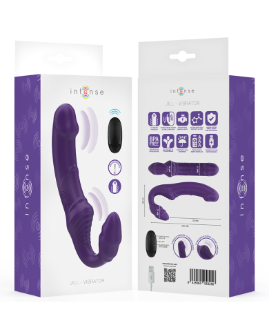 INTENSE JILL VIBRADOR DOBLE 20 CM VIOLETA CONTROL REMOTO INTENSE JILL VIBRADOR DOBLE 20 CM VIOLETA CONTROL REMOTO