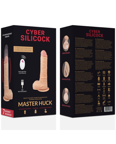 CYBER SILICOCK REALISTICO CONTROL REMOTO MASTER HUCK 209 CM O 4 CM CYBER SILICOCK REALISTICO CONTROL REMOTO MASTER HUCK 209 CM O 4 CM