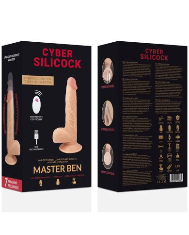 CYBER SILICOCK REALISTICO CONTROL REMOTO MASTER BEN 2388 CM O 43 CM CYBER SILICOCK REALISTICO CONTROL REMOTO MASTER BEN 2388 CM O 43 CM