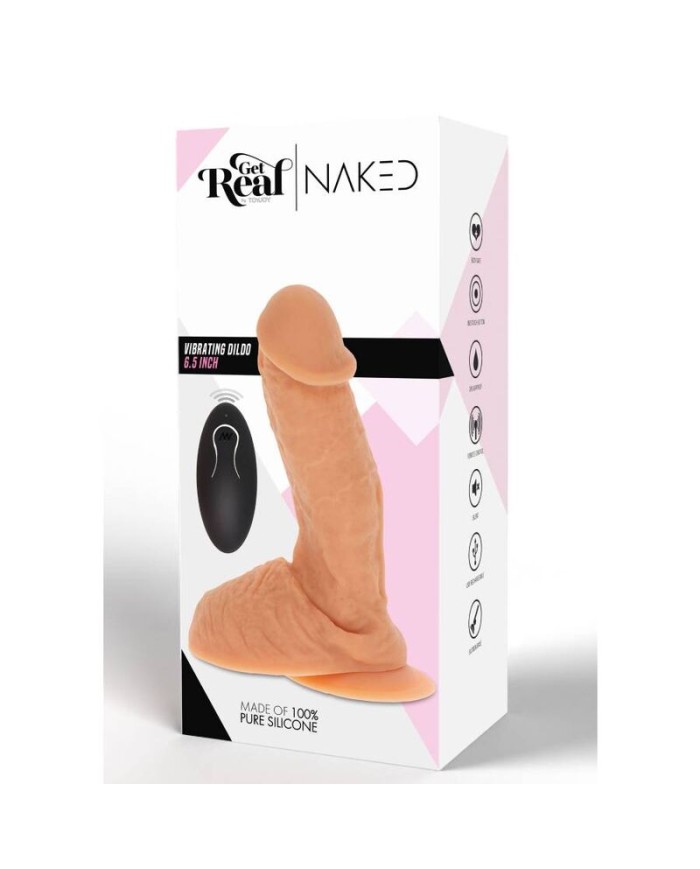 GET REAL DILDO VIBRADOR SILICONA NATURAL