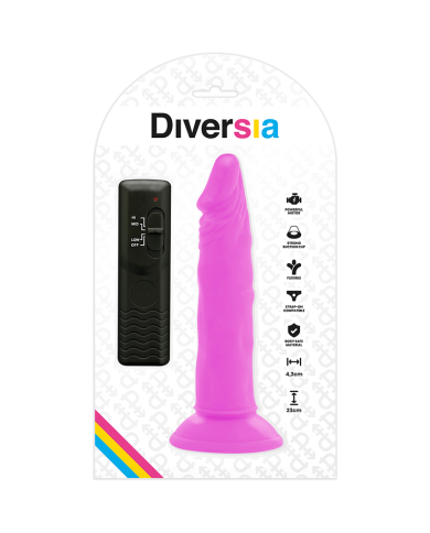 DIVERSIA DILDO REALISTICO FLEXIBLE CON VIBRACION LILA 23 CM O 43 CM DIVERSIA DILDO REALISTICO FLEXIBLE CON VIBRACION LILA 23 CM O 43 CM