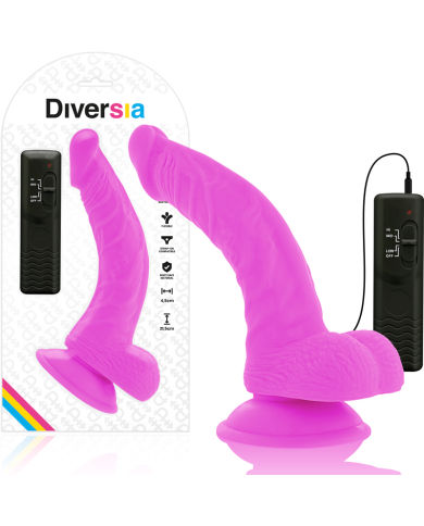 DIVERSIA DILDO REALISTICO FLEXIBLE CON VIBRACION LILA 215 CM O 45 CM DIVERSIA DILDO REALISTICO FLEXIBLE CON VIBRACION LILA 215 CM O 45 CM