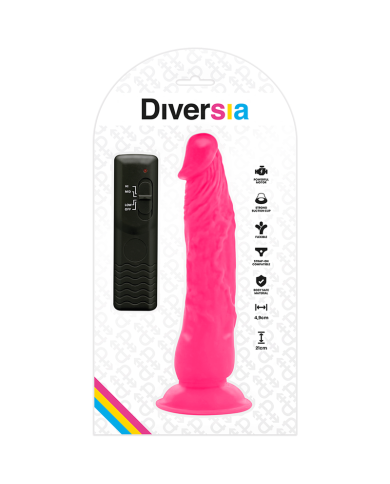 DIVERSIA DILDO REALISTICO FLEXIBLE CON VIBRACION ROSA 21 CM O 49 CM DIVERSIA DILDO REALISTICO FLEXIBLE CON VIBRACION ROSA 21 CM O 49 CM