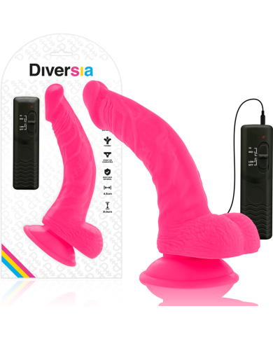 DIVERSIA DILDO REALISTICO FLEXIBLE CON VIBRACION ROSA 215 CM O 45 CM DIVERSIA DILDO REALISTICO FLEXIBLE CON VIBRACION ROSA 215 CM O 45 CM