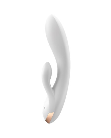 SATISFYER DOUBLE FLEX VIBRADOR APP BLANCO