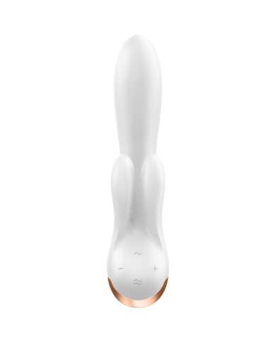 SATISFYER DOUBLE FLEX VIBRADOR APP BLANCO